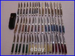 Lot Of 50 Custom Hand Made Damascus Folding Knives. Tooth Pick. Pocket Knives