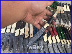 Lot Of (50) Hande Made Damascus Folding Knives For Retailers