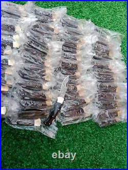 Lot of 100 black hunting survival handmade folding DAMASCUS knife