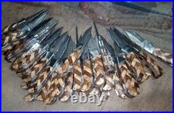 Lot of 20 PCS Damascus Handmade Back Lock Folding Pocket knife Camping Hunting