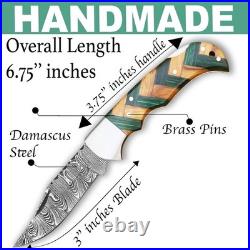 Lot of 20 Pcs Handmade Damascus Steel Folding Knives, Pocket Knives With Sheaths