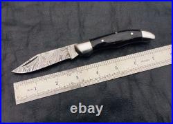 Lot of 30 Custome Handmade Damascus Steel folding knife with bone & horn handle