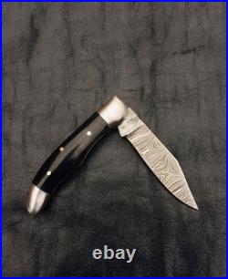 Lot of 30 Custome Handmade Damascus Steel folding knife with bone & horn handle