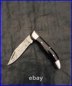 Lot of 30 Custome Handmade Damascus Steel folding knife with bone & horn handle