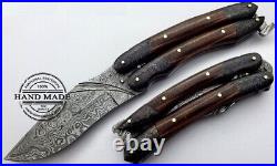 Lot of 5 Pcs 9 Damascus Steel Folding Knife Pocket Knife Custom-made
