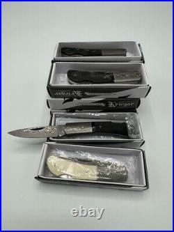 Lot of 8 Kriegar KG174 Damascus Folding Knives