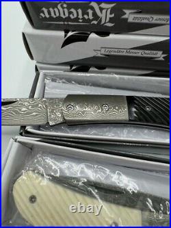 Lot of 8 Kriegar KG174 Damascus Folding Knives