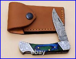 Lott of 20 Custom Handmade Damascus Steel blade folding knives/pocket knife/edc