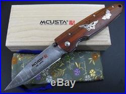 MCUSTA LMC-1204D (Butterfly), Damascus, Cocobo, Limited edition! Folding knife