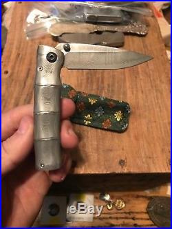 MCUSTA Seki Japan Folding Pocket Knife, Plain Edge Blade, Damascus With Case