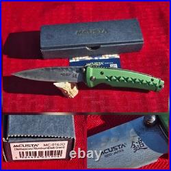 MCUSTA Seki Japan MC163D Green Japanese Bushi Sword VG-10 Damascus Folding Knife