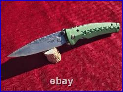 MCUSTA Seki Japan MC163D Green Japanese Bushi Sword VG-10 Damascus Folding Knife