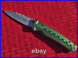 MCUSTA Seki Japan MC163D Green Japanese Bushi Sword VG-10 Damascus Folding Knife
