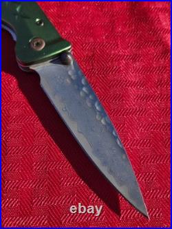 MCUSTA Seki Japan MC163D Green Japanese Bushi Sword VG-10 Damascus Folding Knife