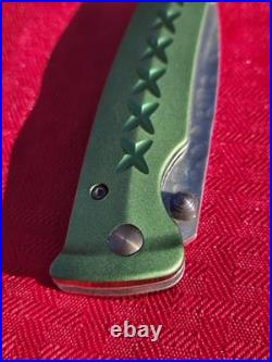 MCUSTA Seki Japan MC163D Green Japanese Bushi Sword VG-10 Damascus Folding Knife
