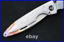 MCUSTA Shinra Kasumi Japanese Folding Knife Damascus Blade / Drop Point / Dama