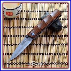 MCUSTA Take Classic Damascus/Cocobolo Linerlock Folding Knife MC-0074D