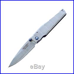MCUSTA Tanbo Classic Damascus/Damascus Linerlock Fold Knife. 2.9 blade. MC-35D