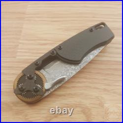 Mantis Gearhead Folding Knife 3 Damascus Steel Tanto Blade Carbon Fiber Handle