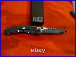 McCusta Large Nami Damascus Folder, Razor Sharp Japanese Perfection, Mint