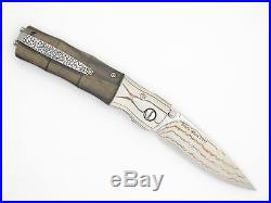 Mcusta Bamboo Custom Blade Show 2017 Limited Damascus Folding Pocket Knife