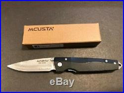 Mcusta Gentleman's Series Folding Knife with Black Micarta (2.75 Damascus) MC-52D