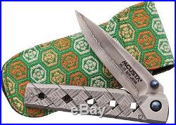 Mcusta MCU37C Yoroi Clad Folding Knife 3.5 Folder Damascus Steel Blade Folder