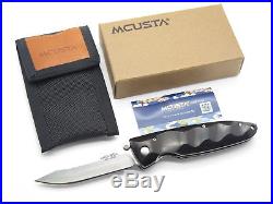 Mcusta Seki Japan Basic Mc-0023d Ebony & Vg-10 Damascus Folding Pocket Knife