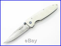 Mcusta Seki Japan Basic Mc-15d White Corian Vg-10 Damascus Folding Pocket Knife