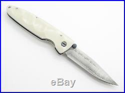 Mcusta Seki Japan Basic Mc-25d White Corian Vg-10 Damascus Folding Pocket Knife