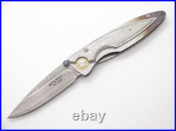Mcusta Seki Japan Discontinued Brass Kasumi MC-31D Damascus Folding Pocket Knife
