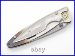 Mcusta Seki Japan Discontinued Brass Kasumi MC-31D Damascus Folding Pocket Knife