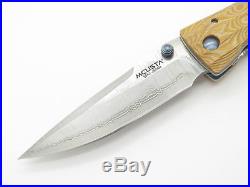 Mcusta Seki Japan Hideyoshi Mc-182d Wood & Vg-10 Damascus Folding Hunter Knife