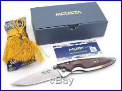Mcusta Seki Japan Kasumi Mc-71dr Vg-10 & Rosewood Damascus Folding Pocket Knife
