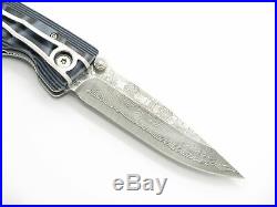 Mcusta Seki Japan MC-10D Classic Wave Blue Micarta Damascus Folding Pocket Knife