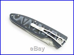 Mcusta Seki Japan MC-10D Classic Wave Blue Micarta Damascus Folding Pocket Knife