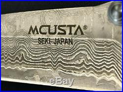 Mcusta Seki Japan MC-15D White Corian VG-10 Damascus Folding Pocket Knife NIB