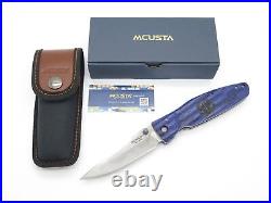 Mcusta Seki Japan MC-186D Masamune Blue & VG-10 Damascus Folding Knife No Clip