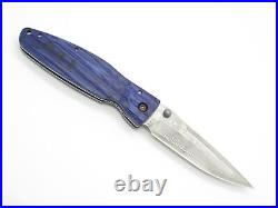 Mcusta Seki Japan MC-186D Masamune Blue & VG-10 Damascus Folding Knife No Clip