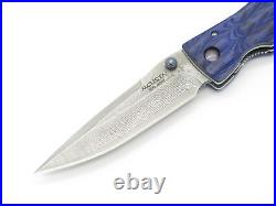 Mcusta Seki Japan MC-186D Masamune Blue & VG-10 Damascus Folding Knife No Clip