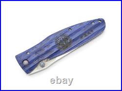 Mcusta Seki Japan MC-186D Masamune Blue & VG-10 Damascus Folding Knife No Clip