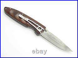 Mcusta Seki Japan MC-18D Classic Wave Ironwood Damascus Folding Pocket Knife