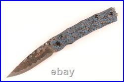 Mcusta Seki Japan MC-33 25th Anniversary Bamboo Blue G10/CF Folding Pocket Knife