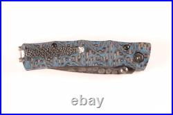 Mcusta Seki Japan MC-33 25th Anniversary Bamboo Blue G10/CF Folding Pocket Knife