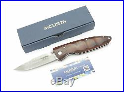 Mcusta Seki Japan Mc-18d Classic Wave Ironwood Damascus Folding Pocket Knife