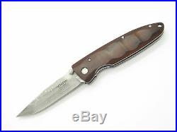 Mcusta Seki Japan Mc-18d Classic Wave Ironwood Damascus Folding Pocket Knife
