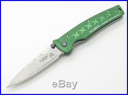 Mcusta Seki Japan Mc163d Green Japanese Bushi Sword Vg-10 Damascus Folding Knife