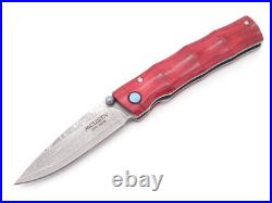 Mcusta Seki Japan Take MC-75D VG-10 Damascus Red Folding Pocket Knife No Clip