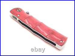 Mcusta Seki Japan Take MC-75D VG-10 Damascus Red Folding Pocket Knife No Clip