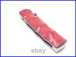 Mcusta Seki Japan Take MC-75D VG-10 Damascus Red Folding Pocket Knife No Clip